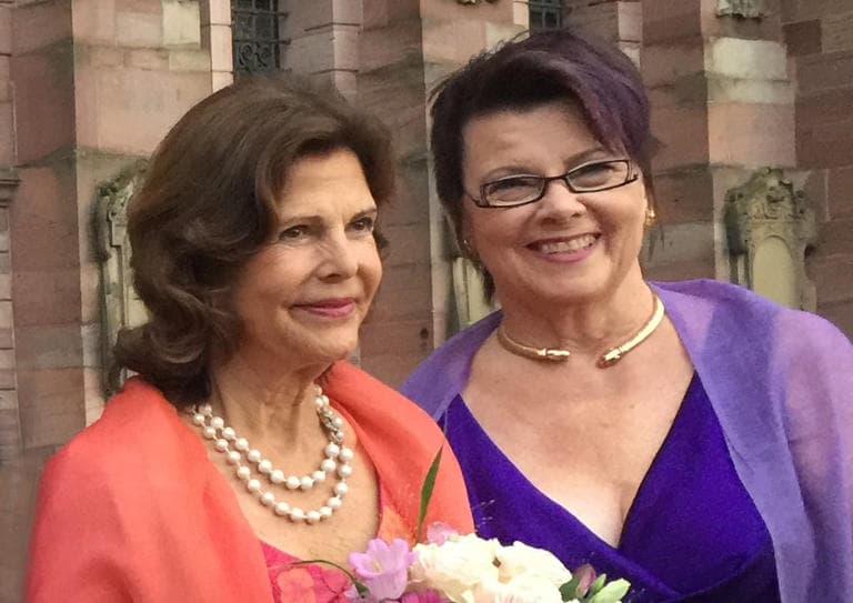 Margret Dotter mit Königin Sylvia von Schweden